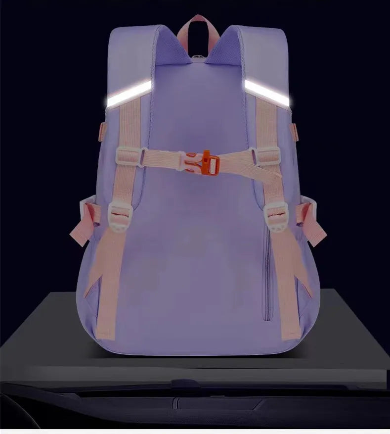 Lovely Rabbit Backpack for Teen Girls Cute Cartoon Schoolbag for Elementary School Girls 2 Size Travel Backpack for Grade 1-9