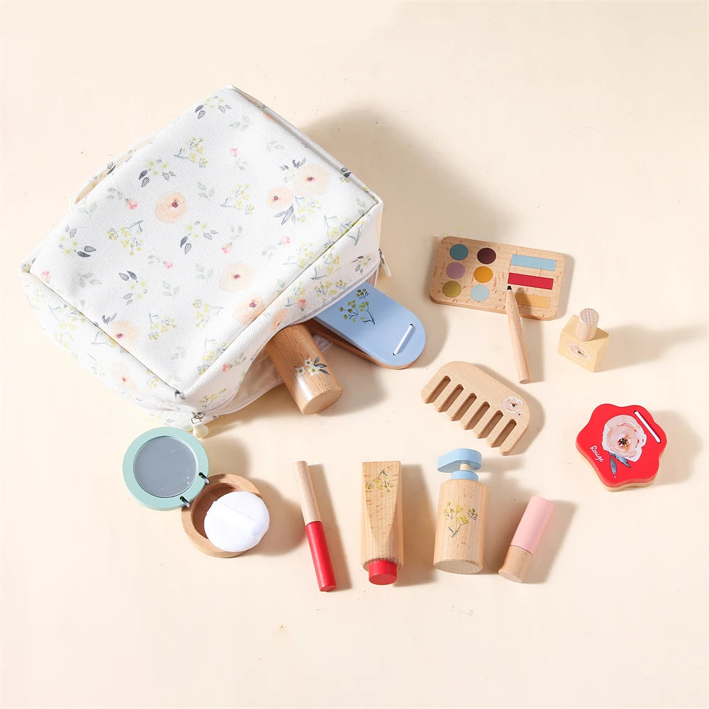 Silicone Baby Makeup Toys Set Simulation Pretend Cosmetics Toys Girls Playing House Game Children Early Education Montessori Toy