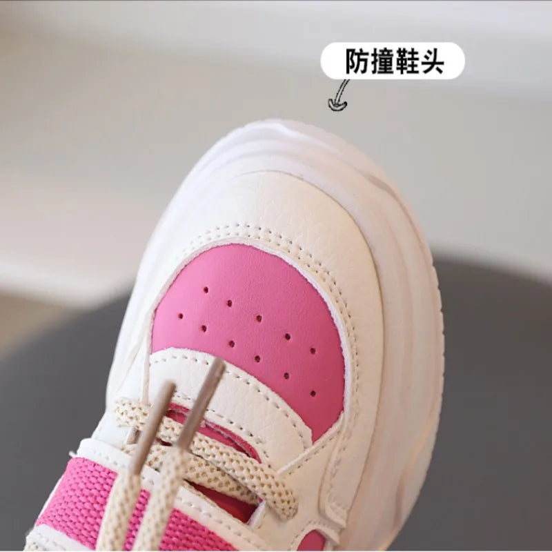 2025 Autumn Winter New Children's Sports Shoes Girls' Baby Shoes Casual Board Shoes Boys' High Top Basketball Shoes
