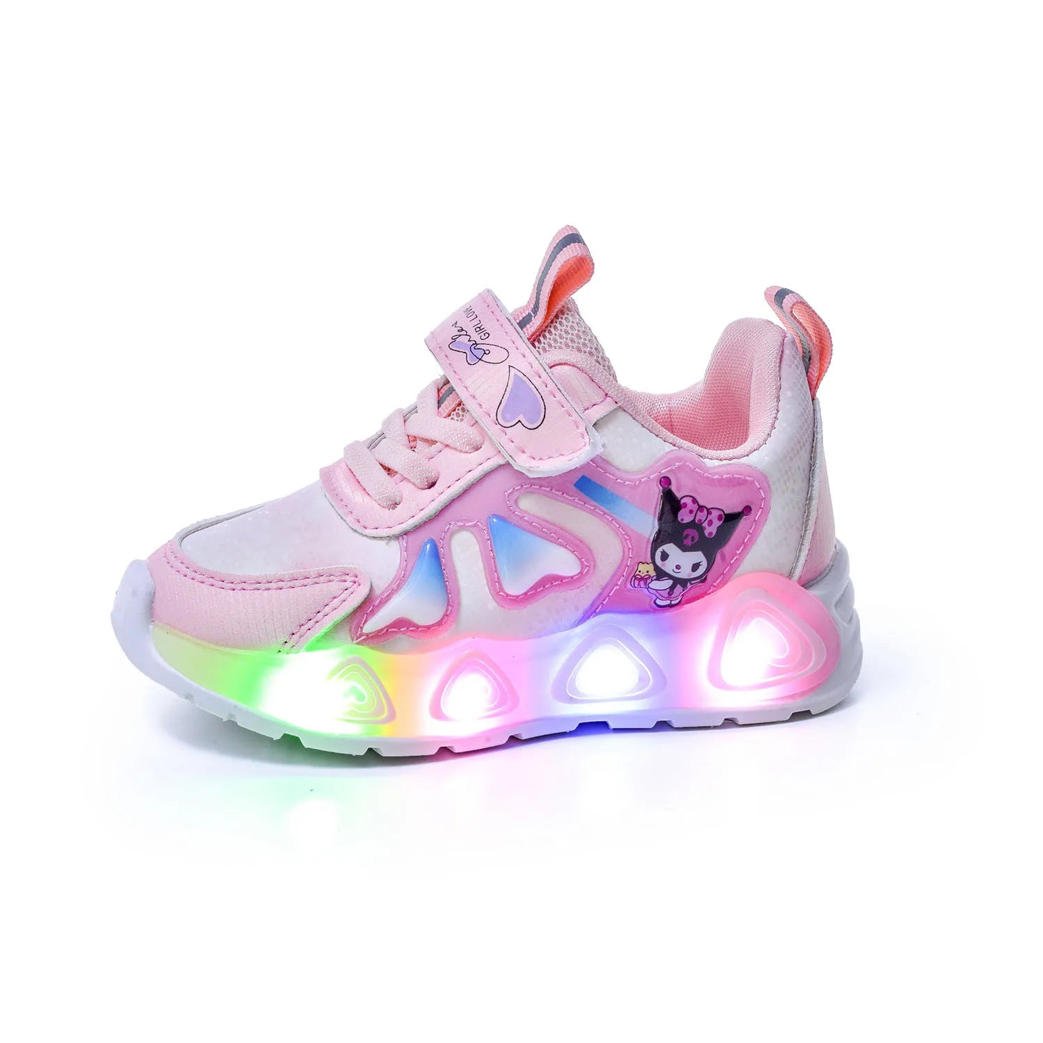 2025 lights kuromi LED Spring Autumn New hello kitty children sneakers girl Running Shoes Mesh Casual Shoes