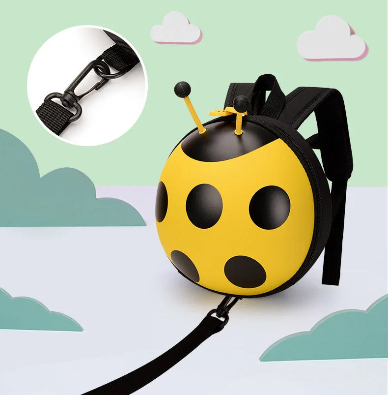 Ladybug Kindergarten Backpack with Leash Baby Backpack for 1 2 3 years Kids Backpack