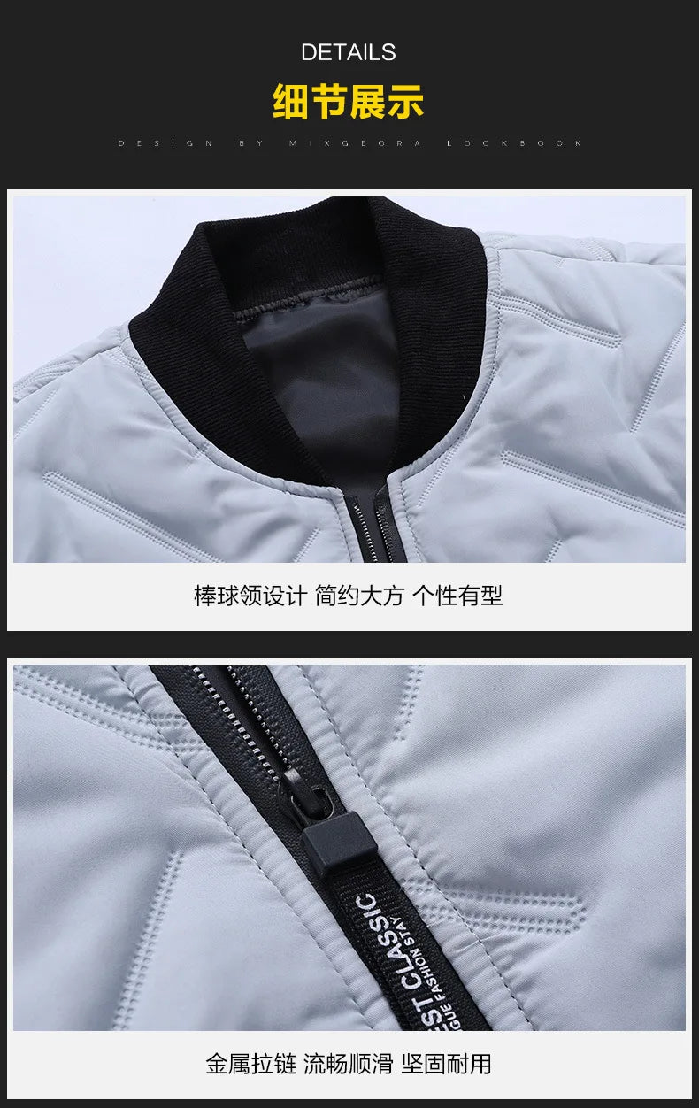 New 2026 Autumn Winter Jacket Men Cotton Padded Jacket Korean Streetwear Casual Jacket Men Fashion Clothing Male Warm Coats 5XL