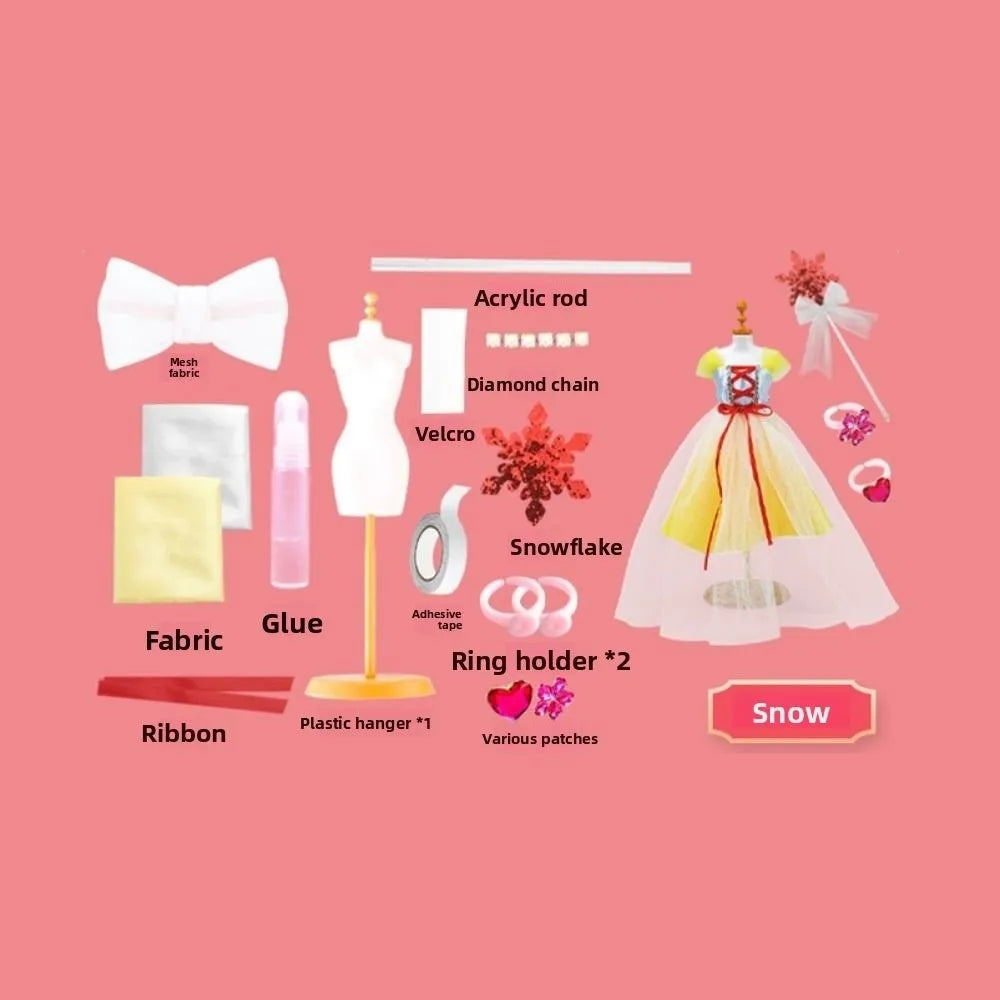 Intellectually Beneficial Clothing Design Handmade Material Bag Early Education Handcrafts Princess's Dress Material Set Cartoon