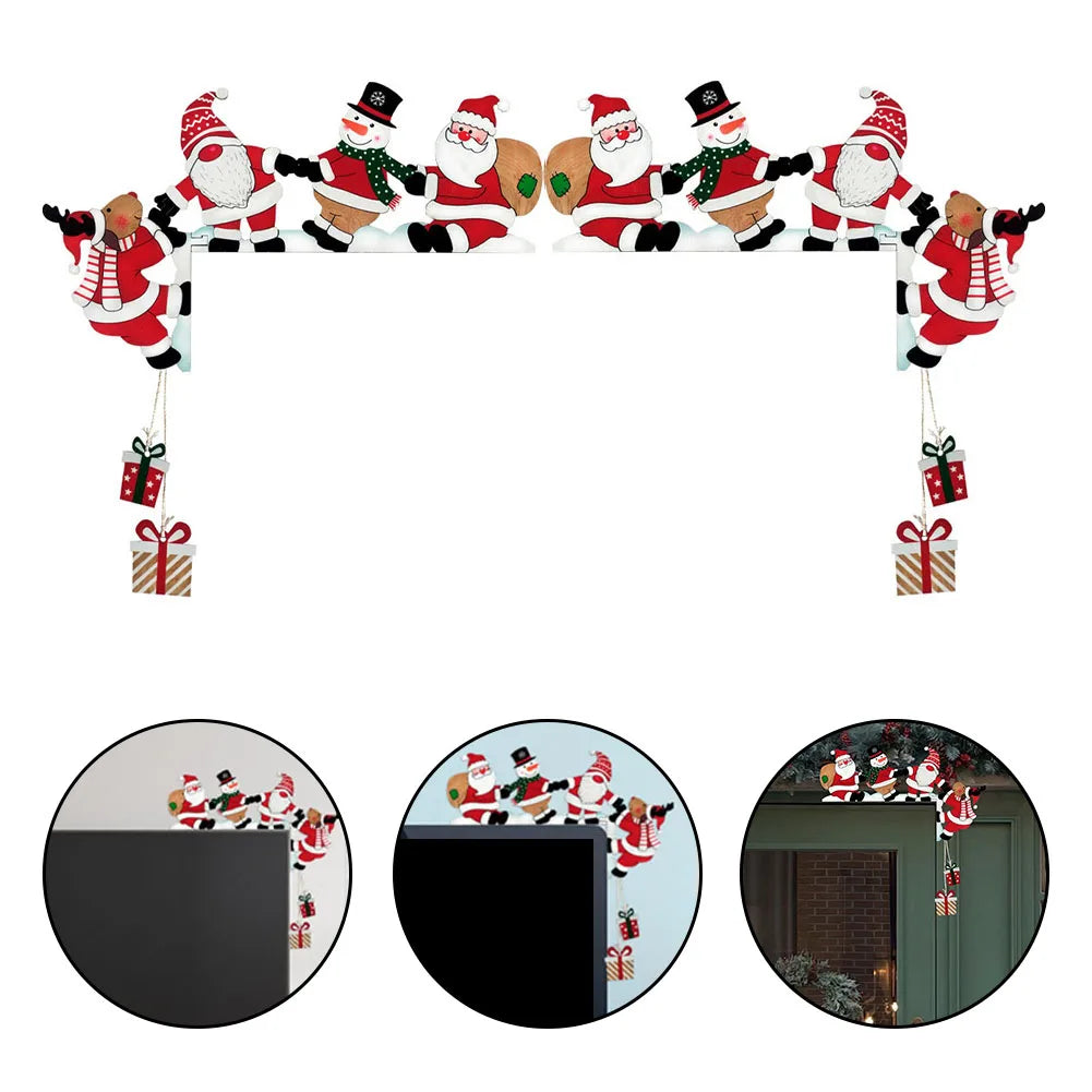 Festive Holiday Decor Door Corner Decoration Christmas Gathering Charming Aesthetic Creative Christmas Theme For Door