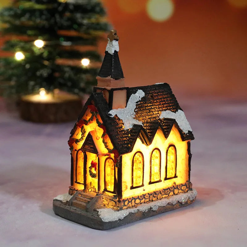 Christmas House Light Decorations For Home Ornaments Kids Xmas Gift New Year 2025 Navidad Decor Bedroom Night Light With Battery