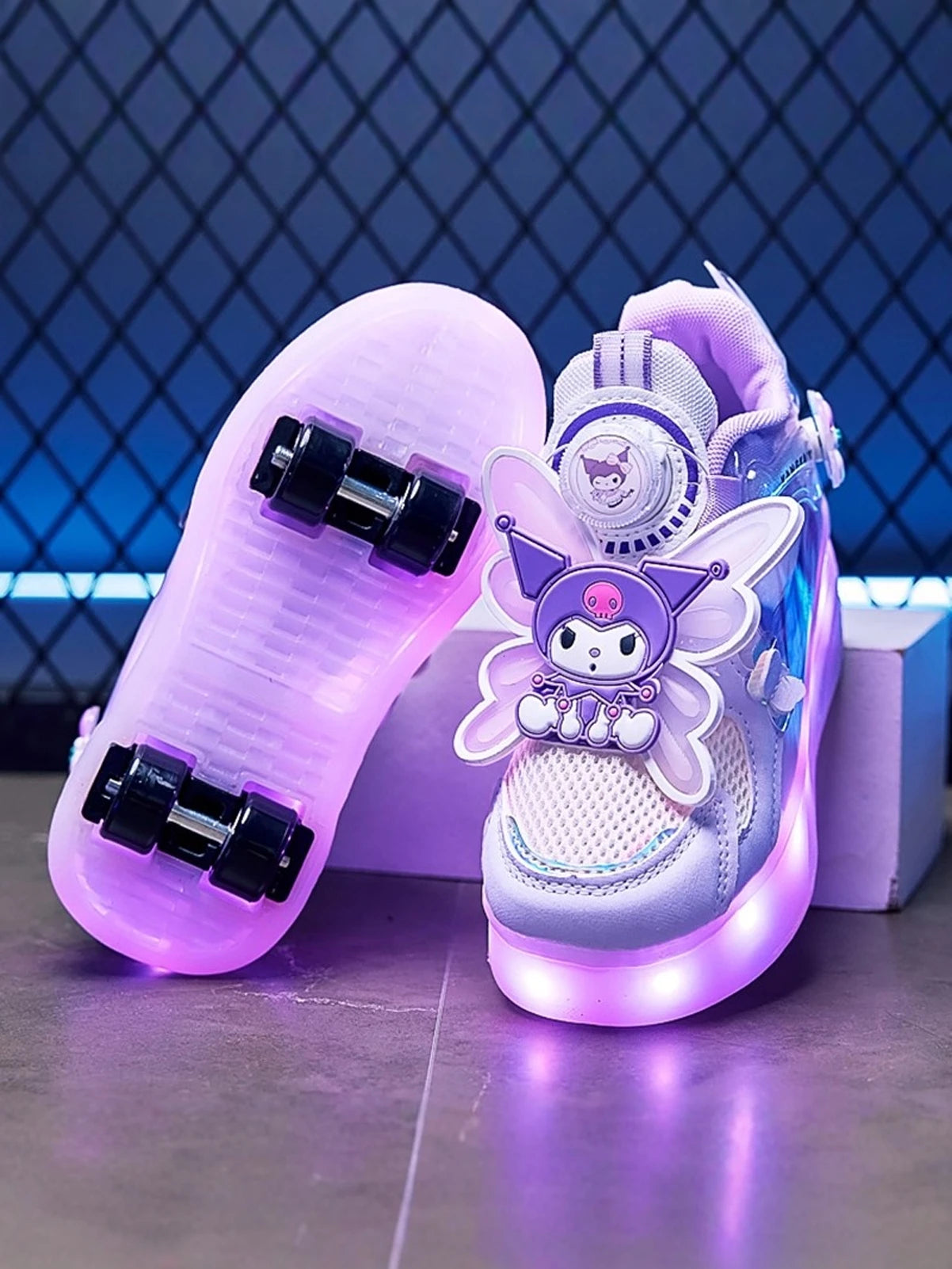 Kulomie Runaway Shoes Girls 2025 New Autumn and Winter Children's Sports Skateboard Shoes with Wheels Retractable
