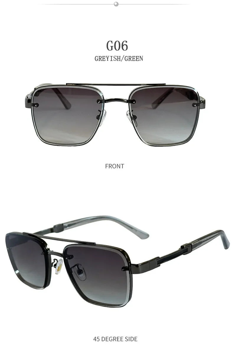 2025 Square Sunglass Men Luxury Vintage Sunglasses Women Trendy Retro Fashion Glasses Gafas De Sol Hombre Lunette Soleil Femme