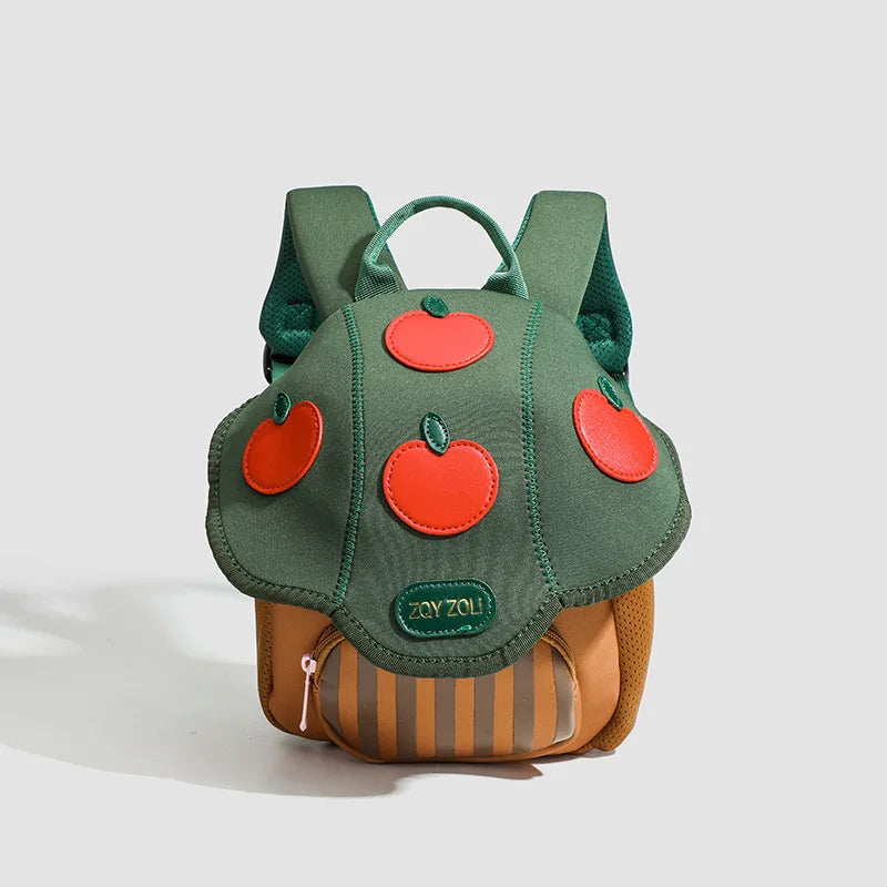 Mini cute bump color mushroom backpack kindergarten cute baby children double-shoulder cartoon schoolbag