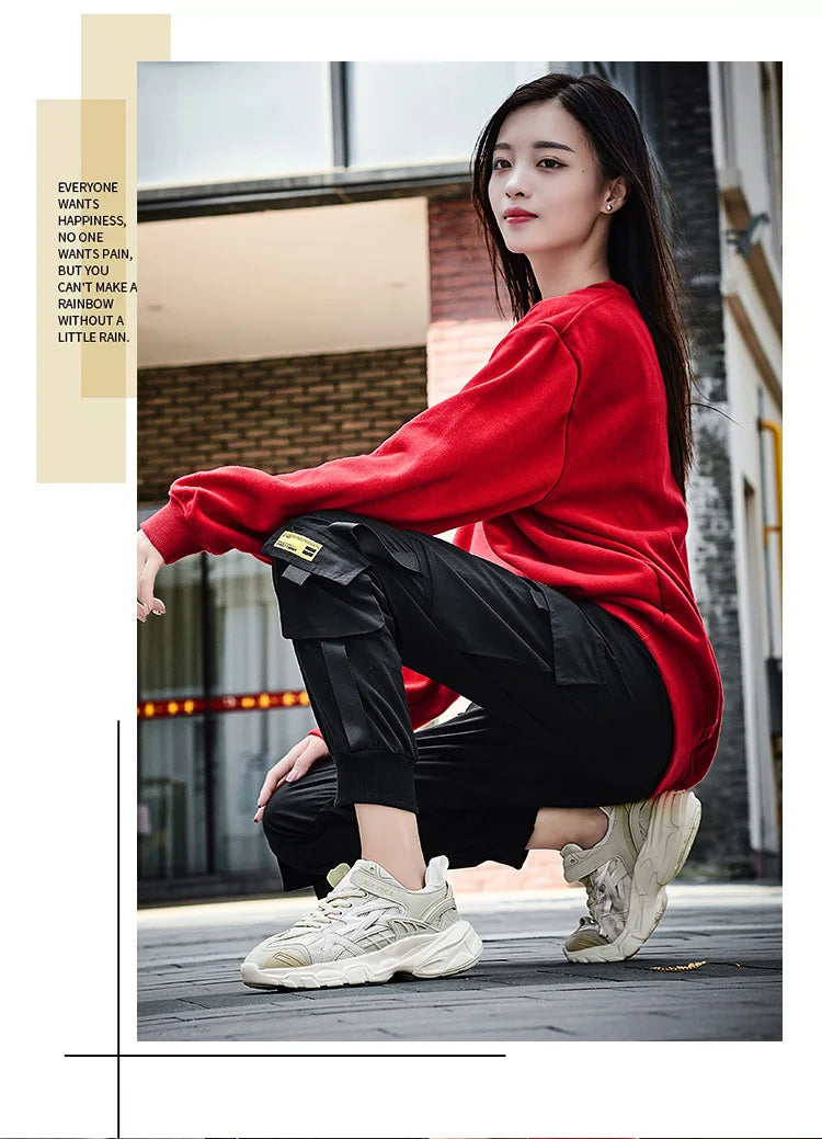 VIPOL Men's fashionable and versatile casual sports shoes, couple white sneakers, thick-soled height-increasing trendy shoes