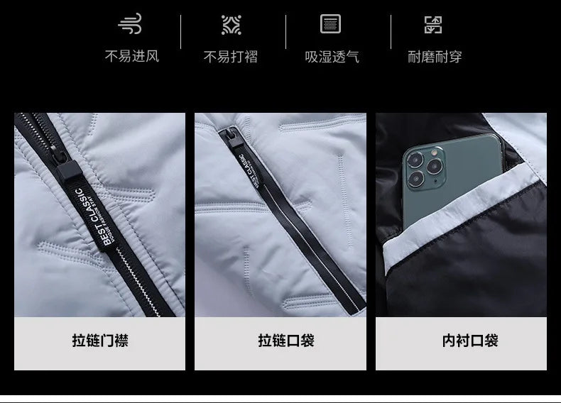 New 2026 Autumn Winter Jacket Men Cotton Padded Jacket Korean Streetwear Casual Jacket Men Fashion Clothing Male Warm Coats 5XL