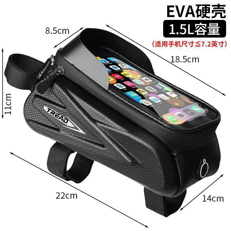 * Bicycle bag, upper tube bag, front beam bag, waterproof mountain bike, front bag, mobile phone bag, hanging bag,