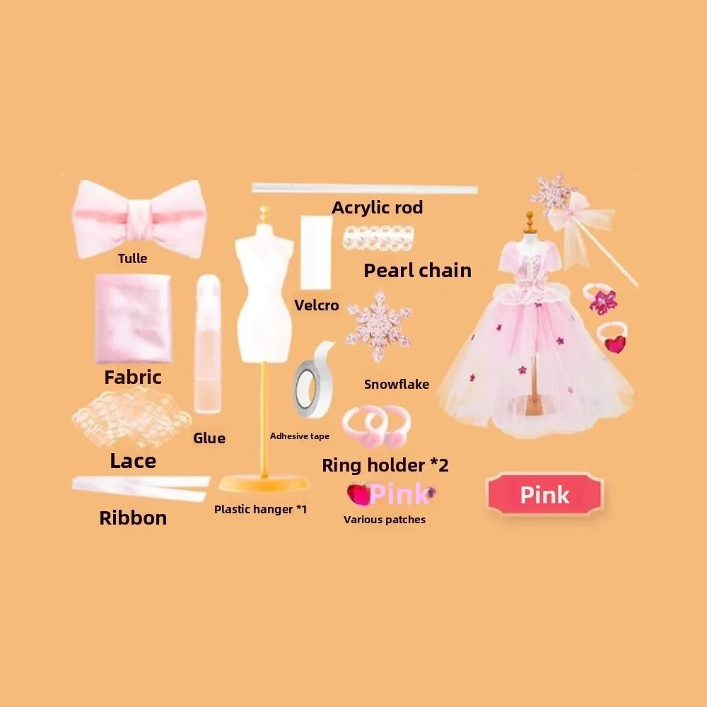 Intellectually Beneficial Clothing Design Handmade Material Bag Early Education Handcrafts Princess's Dress Material Set Cartoon