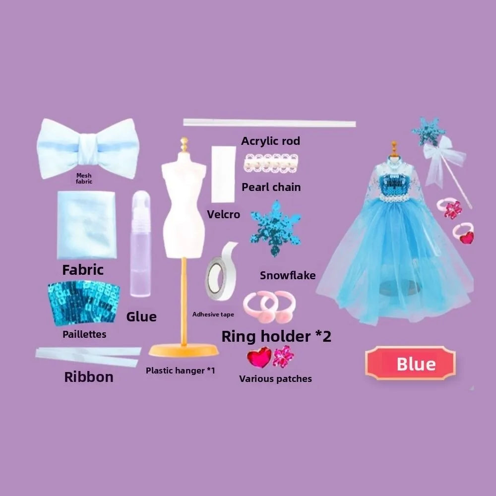 Intellectually Beneficial Clothing Design Handmade Material Bag Early Education Handcrafts Princess's Dress Material Set Cartoon