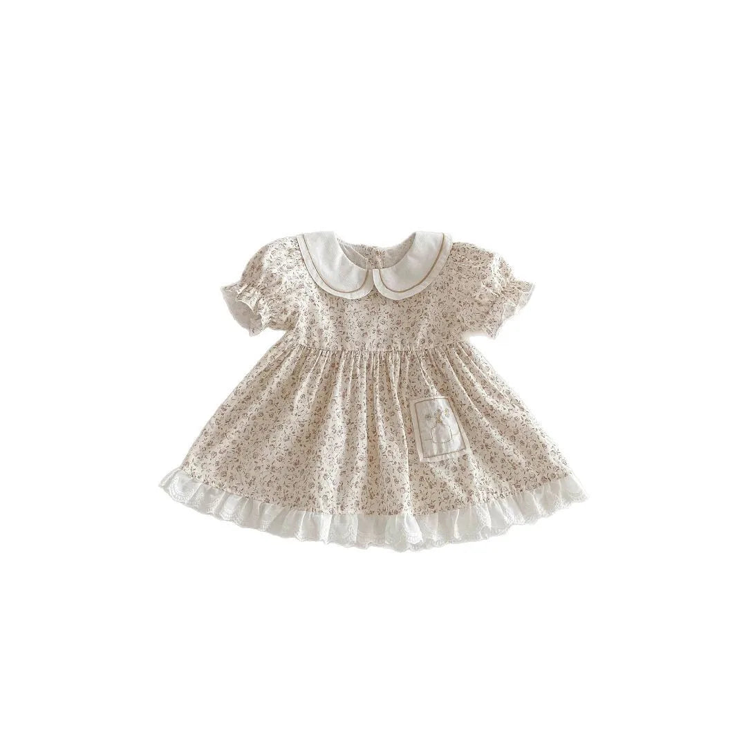 Girls' Dress Summer Dress 2025 New Stylish Children's Floral Princess Baby One Year Old Dress Summer