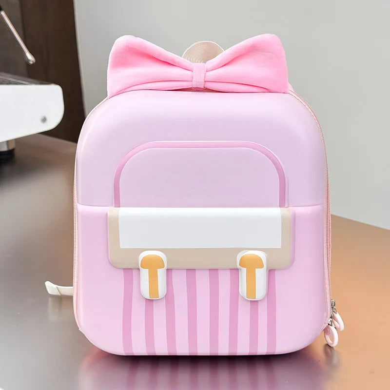 Kindergarten Small Schoolbag Sweet Bow Lightweight Boys And Girls Eggshell Shoulder Bag New Children Fashion Backpacks