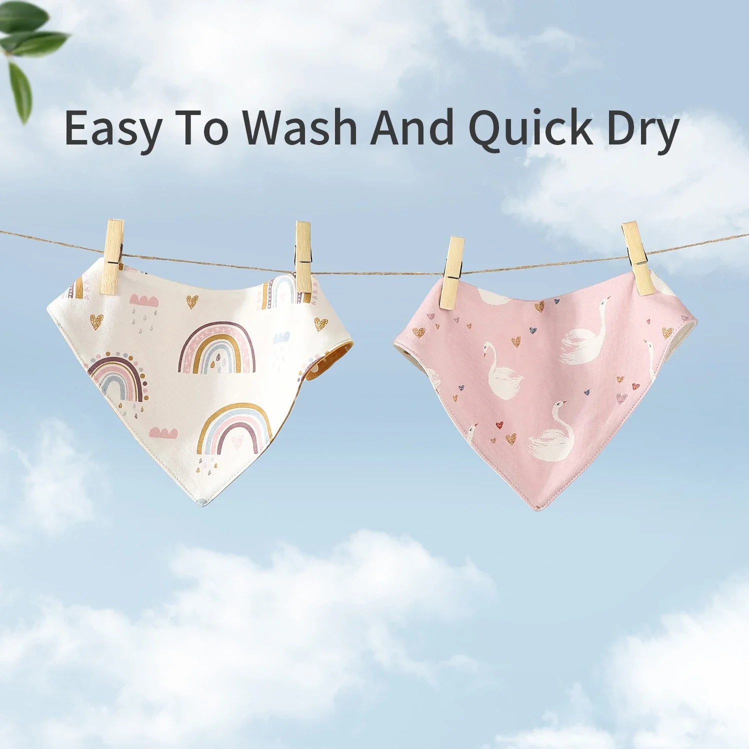 Baby Bib bib Bibs Skin-friendly Infant Soft Saliva Towel Triangular Type Kids Handkerchief 100% Cotton Double-sided Printed 3-8Y