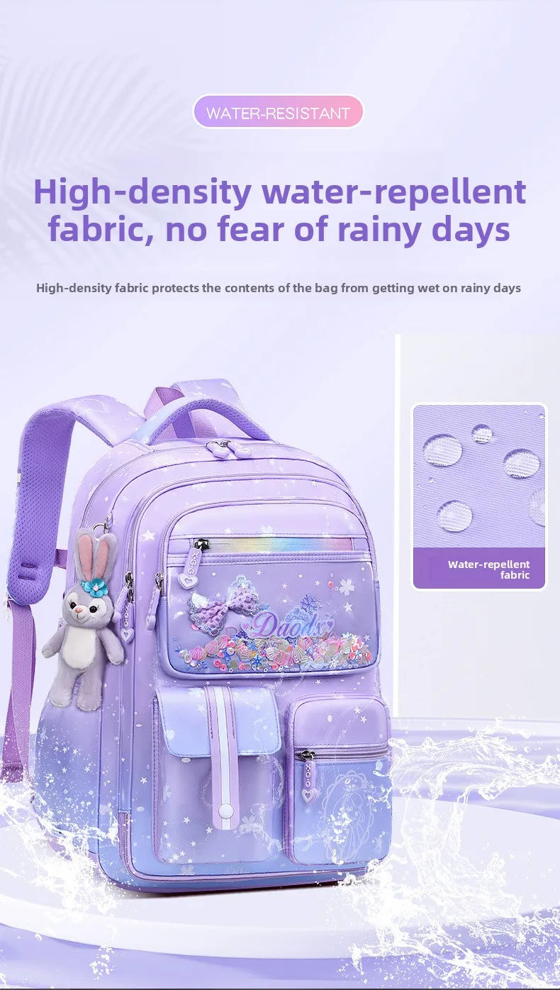 2025- Primary School Girls' Schoolbag Kawaii Lightweight Children's Bag Waterproof Bags Colorful Travel Backpack Mochilas Gifts