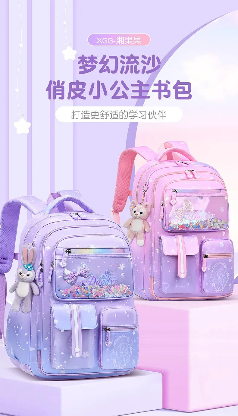 2025- Primary School Girls' Schoolbag Kawaii Lightweight Children's Bag Waterproof Bags Colorful Travel Backpack Mochilas Gifts