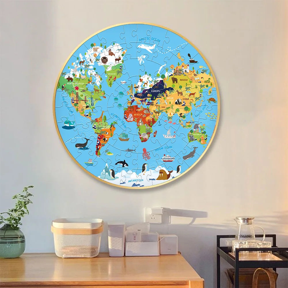 Fun Luminous Puzzles For Kids 70 Piece Creative Floor Puzzles Early Educational Learning Toy For Above 3 Years Kids Boys Girls