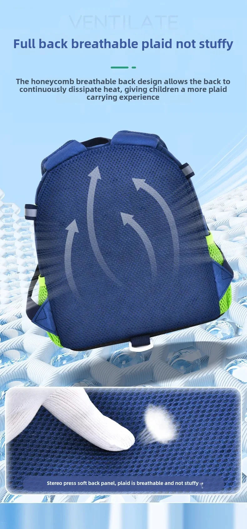 New Cartoon Dinosaur Kindergarten Backpack Spine Protection Lightweight School Bag for Primary School Children