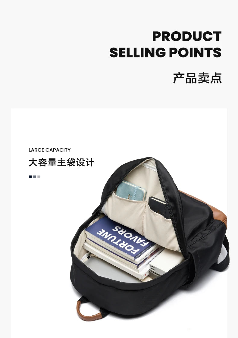 LEE Unisex Large Capacity Laptop School Bag for Women Man Leisure Oxford Waterproof Travel Backpack Candy Color Bookbag Trip