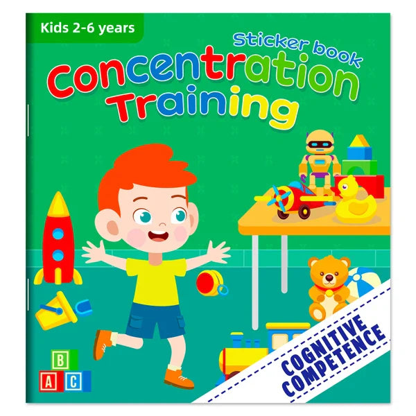Montessori Toys Cartoon Sticker Books Focus on Potential Development Education Sticker Toys for Children 3-6Y