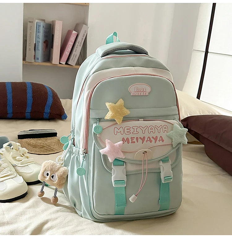 School Bags For Girls Japanese Style Kawaii For Large New Nylon Shoulder Bag Backpack School Set For Kinder Girl Kids Schoolbags