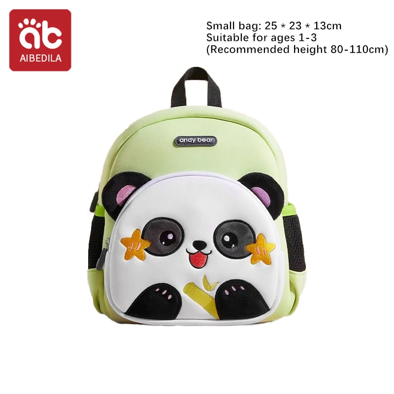 AIBEDILA Children Cute Cartoon 3D Dinosaur School Bags Anti-lost Boys Backpacks Girls Toddler Rucksack Kindergarten Schoolbag