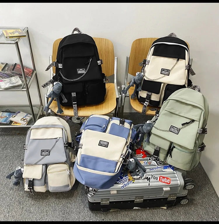 2025 Fashion Schoolbag Female Student Backpack Large Capacity Fashion Boy Backpack Computer Bag Femal School Backpack Travel Bag