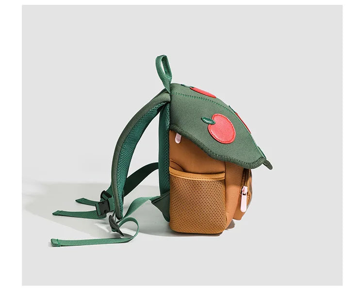 Mini cute bump color mushroom backpack kindergarten cute baby children double-shoulder cartoon schoolbag