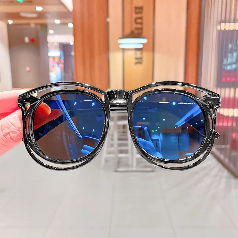Fashion Children's Sunglasses Baby Anti-Radiation Sun Glasses Girl Boy Cute Cartoon Bear Anti-Glare Sunglasses Stylish Goggles