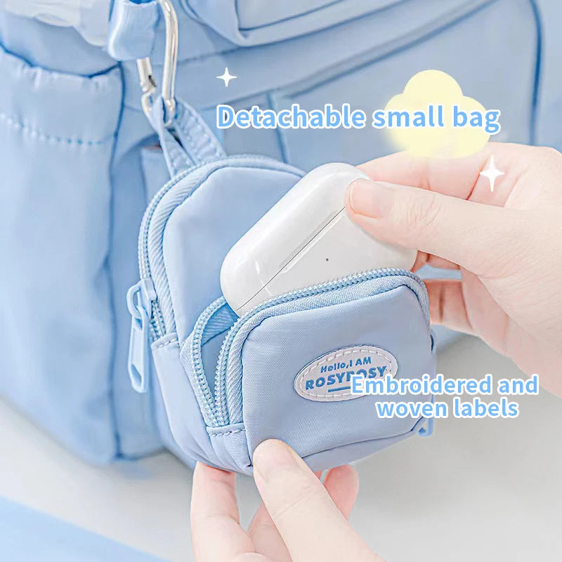 Cream Style Backpack for High School Girls with High Looks and Large Capacity Backpack Computer Bag