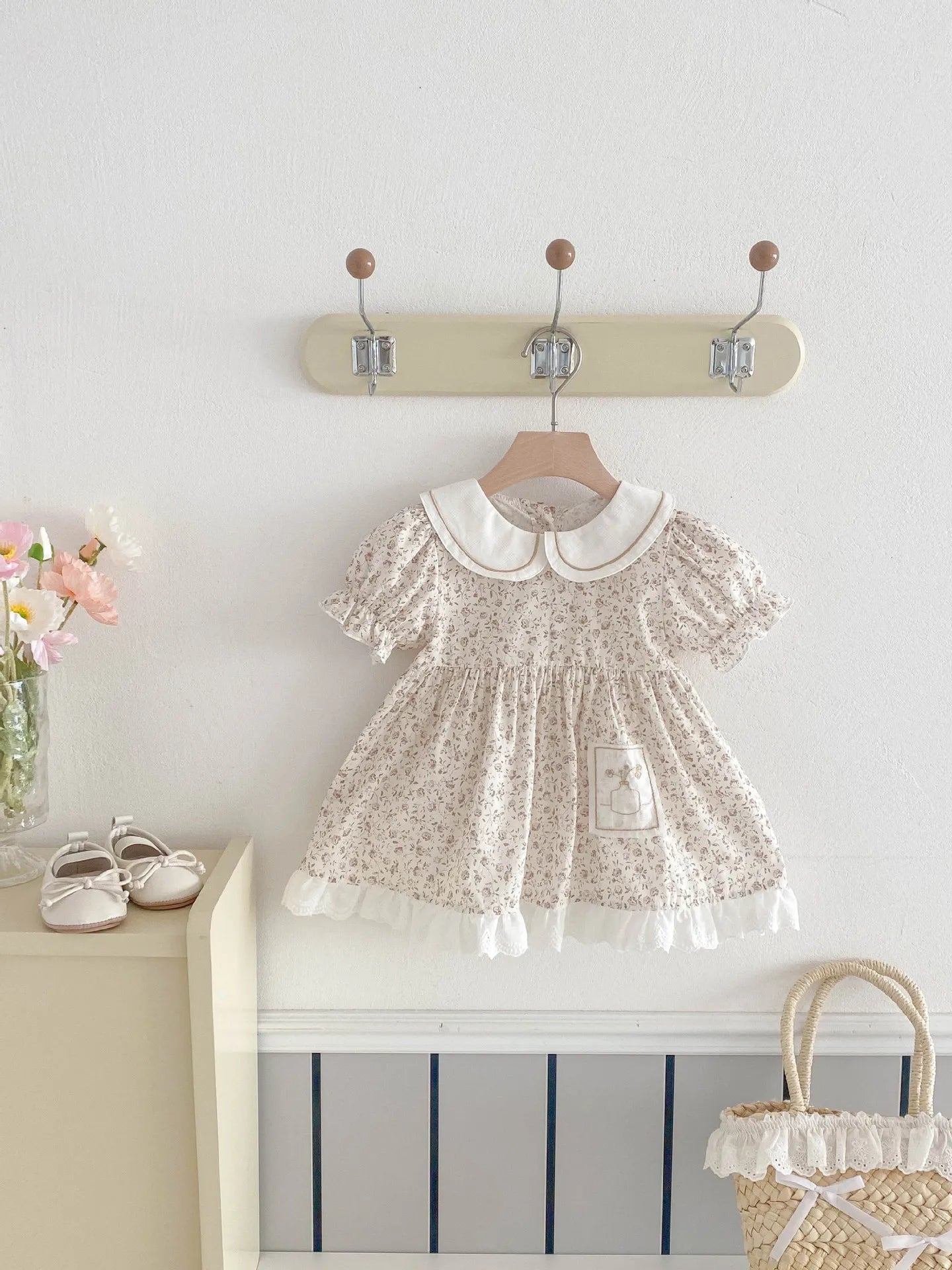 Girls' Dress Summer Dress 2025 New Stylish Children's Floral Princess Baby One Year Old Dress Summer