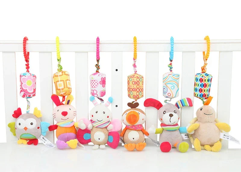 Newborn Baby Plush Stroller Toys Baby Rattles Mobiles Cartoon Animal Hanging Bell Educational Baby Toys 0-12 Months Speelgoed