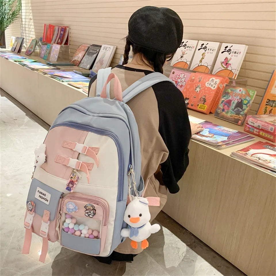 Japanese High School Girls Backpack School Bags for Teenage Girls Multi Pockets New Kawaii Backpack Women Bagpack Cute Mochila