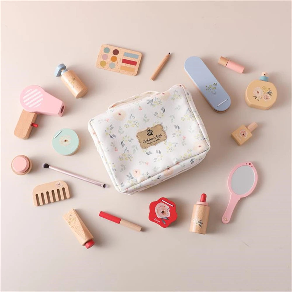 Silicone Baby Makeup Toys Set Simulation Pretend Cosmetics Toys Girls Playing House Game Children Early Education Montessori Toy