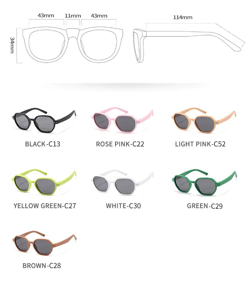 Baby Sunglasses with Strap Polarized Flexible Polygon UV400 for Infant Toddler Boys Girls Age 0-36 Months