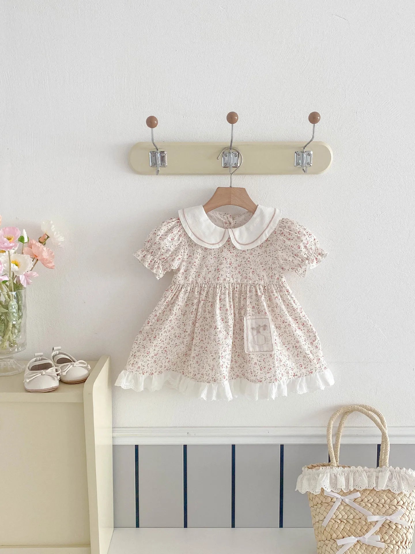 Girls' Dress Summer Dress 2025 New Stylish Children's Floral Princess Baby One Year Old Dress Summer