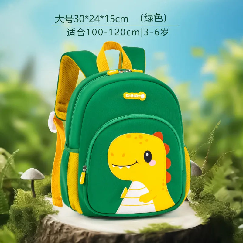 Children Schoolbag Cute Animal Cartoon Dinosaur Nylon Comfortable Chic Fashionable Backpack for Kids Boy Girl Kindergarten