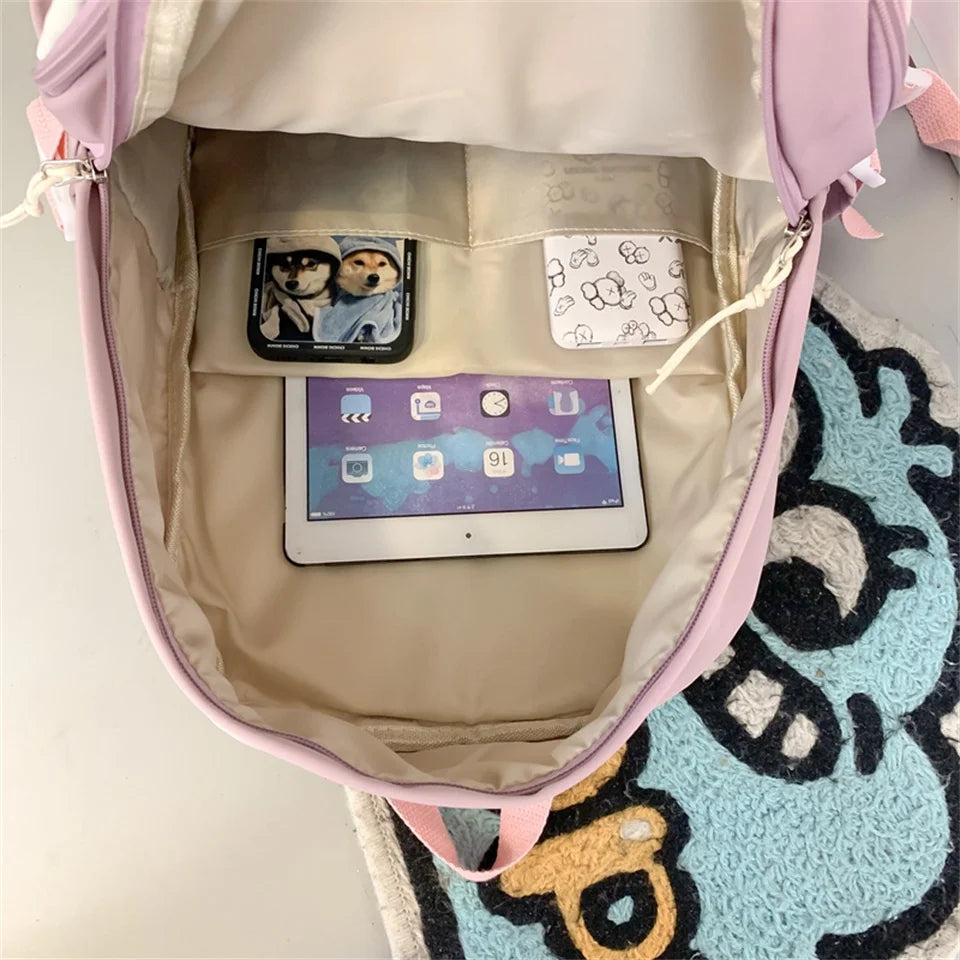 Japanese High School Girls Backpack School Bags for Teenage Girls Multi Pockets New Kawaii Backpack Women Bagpack Cute Mochila
