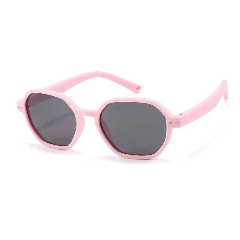 Baby Sunglasses with Strap Polarized Flexible Polygon UV400 for Infant Toddler Boys Girls Age 0-36 Months