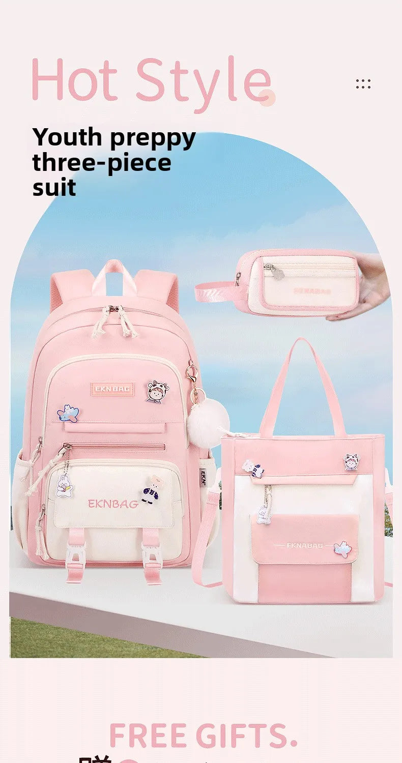 Child Girl Backpacks Primary Junior High School Bags for Girls Children Kids Bookbag Backpack New 2025 Back to School Girl Gift
