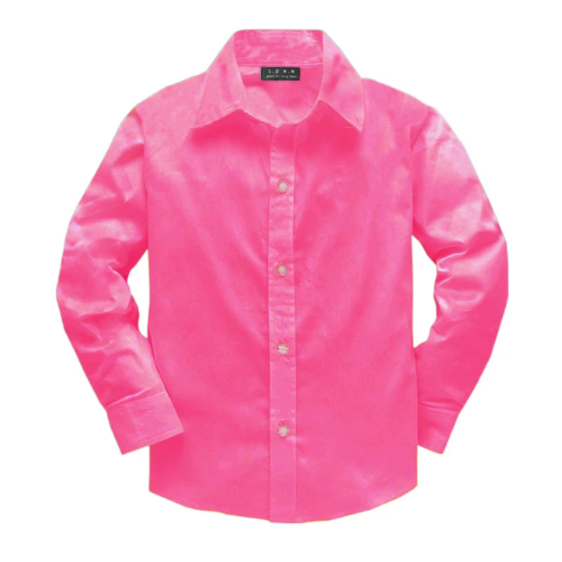 Boys Clothing Birthday party Kids shirt school uniform shirts Autumn Long Sleeve embroidery Little Horse pattern Children Tops