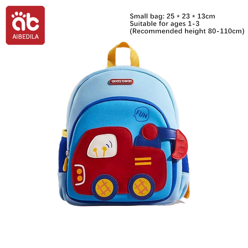 AIBEDILA Children Cute Cartoon 3D Dinosaur School Bags Anti-lost Boys Backpacks Girls Toddler Rucksack Kindergarten Schoolbag