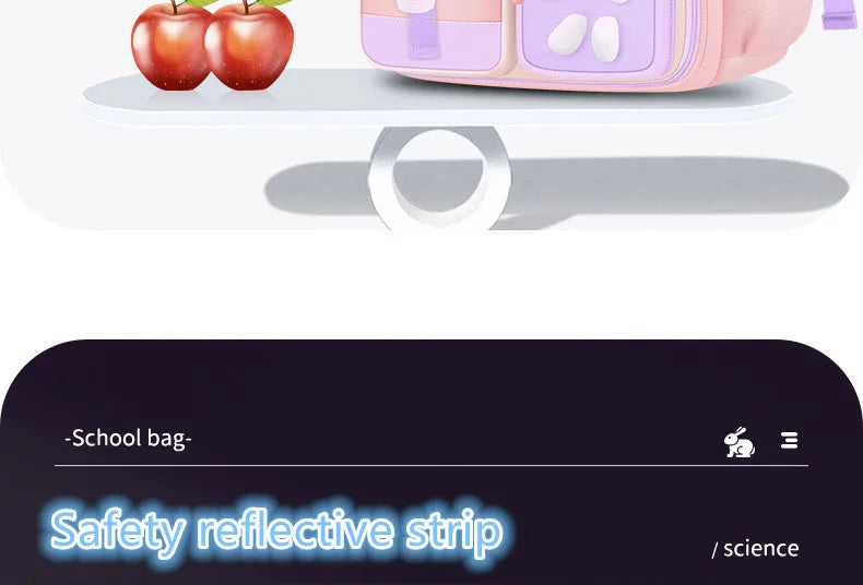 Cute Student Backpack 3pcs/set Primary Schoolbag Rabbits and quicksand Kawaii Student Backpack Teenage Girls Handbag Rucksack
