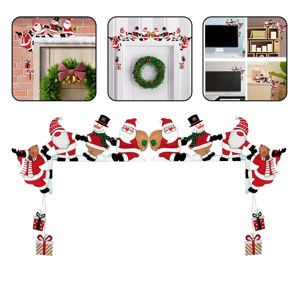 Festive Holiday Decor Door Corner Decoration Christmas Gathering Charming Aesthetic Creative Christmas Theme For Door