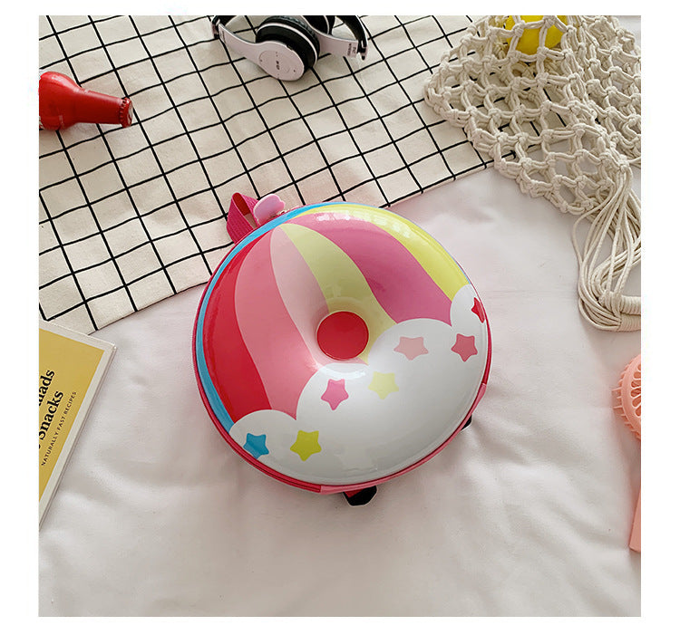 Cartoon Kids Backpack Cute Donut Eggshell Bag Fun Kindergarten Kids Backpack Boys Girls Backpack