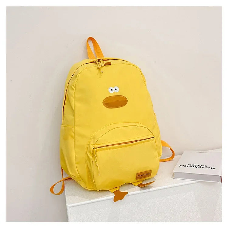 New Cartoon Duck Backpack Designer Cute Travel Bag Female College Student Versatile Korean Edition Girls' School Bag рюкзак