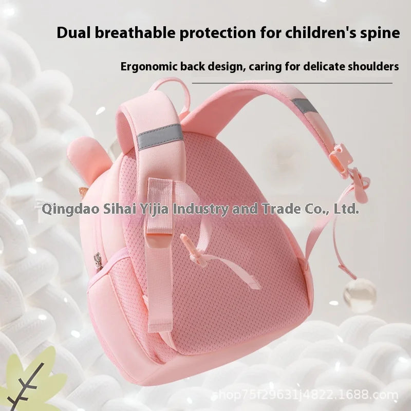 2025 New Arrival Cute Bear & Bunny Kids Backpack - Lightweight School Bag for Preschool Boys Girls, Adorable Toddler Travel Bag