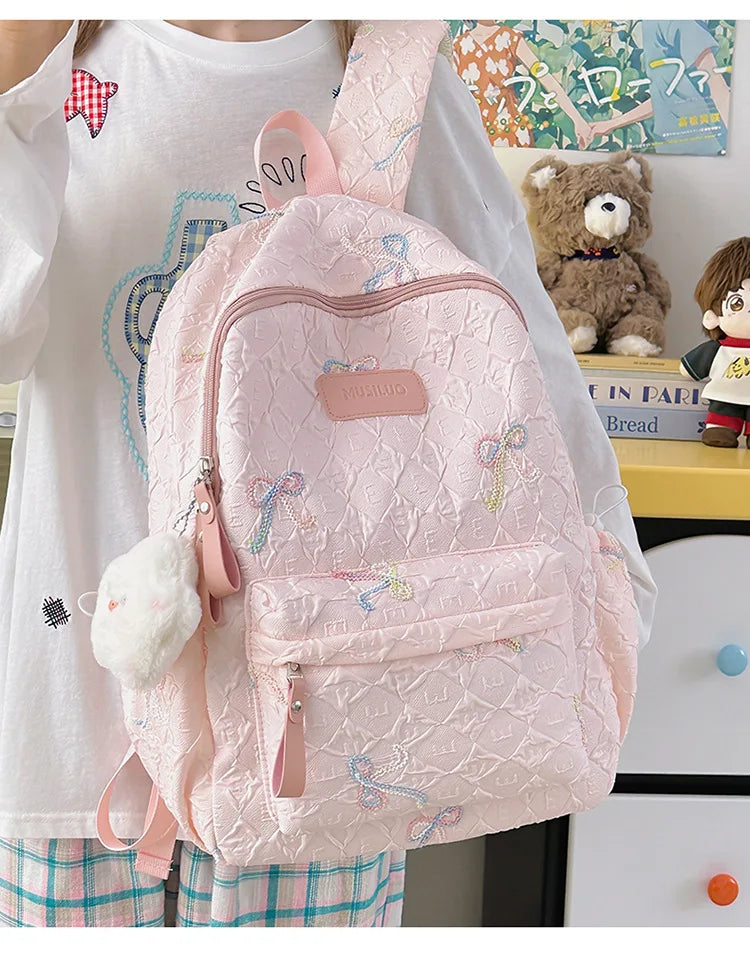 2025 Minimalist College Backpack - Large Capacity Laptop Bag, Waterproof Nylon School Bag with Padded Straps for Teens Ages